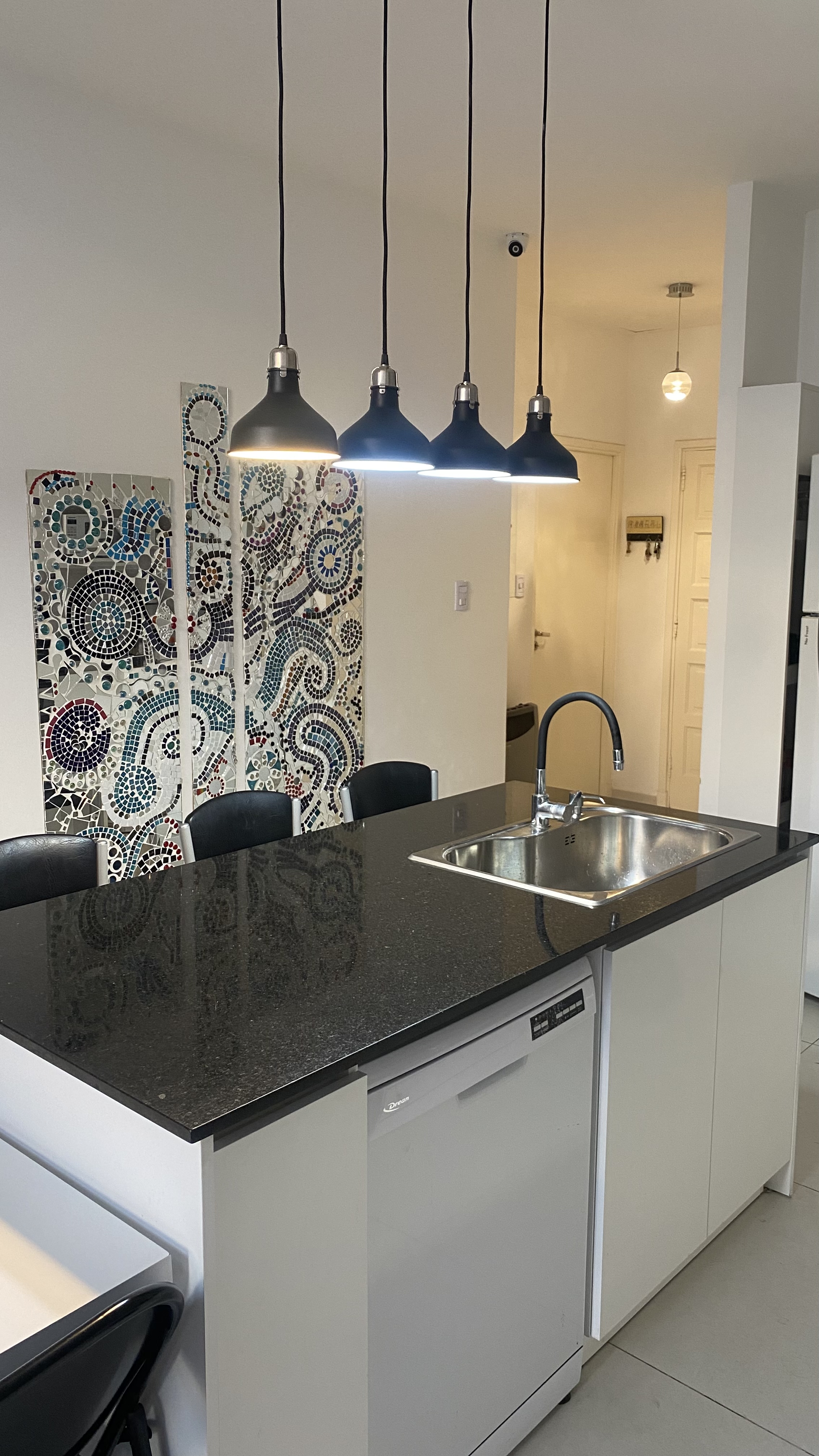 Paneles de mosaico en cocina